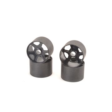 Contact RC 1/12 Standard Front Rims - Black - 2 pairs (JT2FR)