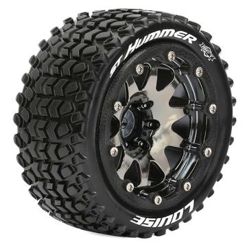 Louise RC ST-Hummer 1:10 Soft Bead-Lock 0 Offset Hex 12mm Black Chrome (L-T3314SBC)