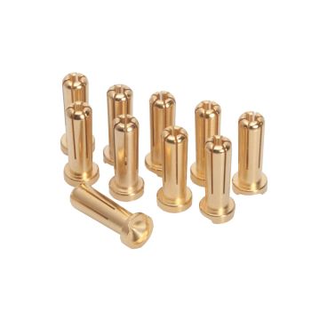 LRP 5mm Gold Works Team Connectors-10pcs (LRP65817)
