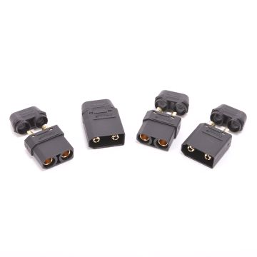 Monkey King XT90 Plug With Sheath Male & Female Black - 2pcs (MK2910HPBK)