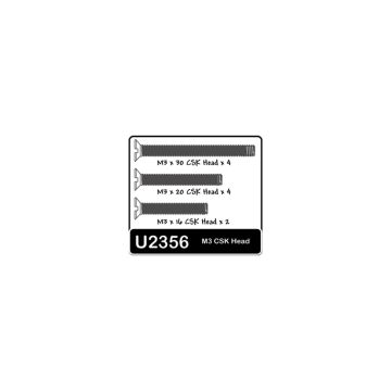 Schumacher SPEED PACK - M3x16-30 Csk Screws  (pk12) (U2356)