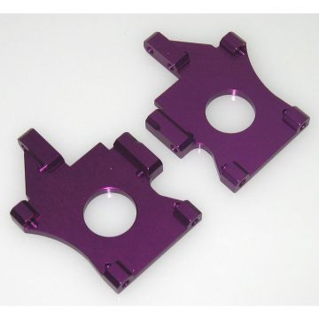 Schumacher Alloy Diff Mounts; purple pr - Mi2/EC (U2724)