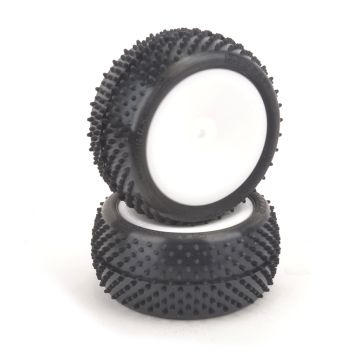 Schumacher Mezzo Tyre Rear - Yellow - Pre-Glued - pr (U6891)