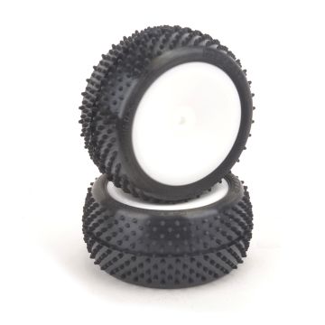Schumacher Mezzo Tyre Rear - Silver - Pre-Glued - pr (U6892)