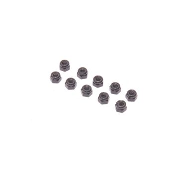 Schumacher SPEED PACK - M4 Alloy Nyloc Nuts - Black - pk10 (U9039)