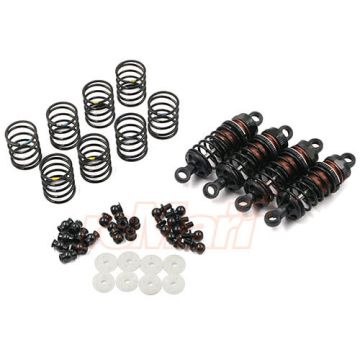 Yeah Racing Aluminium Big Bore Go 55mm Damper Set 4pcs 1/10 RC Touring Car Black (BBG-0055BK)