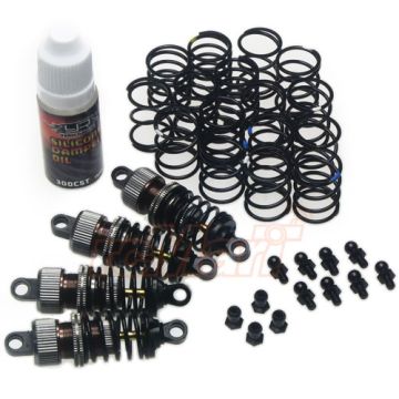 Yeah Racing Shock-Gear 55mm Damper Set for 1/10 RC Touring Car Gun Metal (DSG-0055GM)