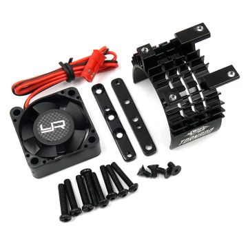 Yeah Racing Aluminium 540 & 550 Motor Heat Sink w/Tornado High Speed Fan Black (YA-0653BK)