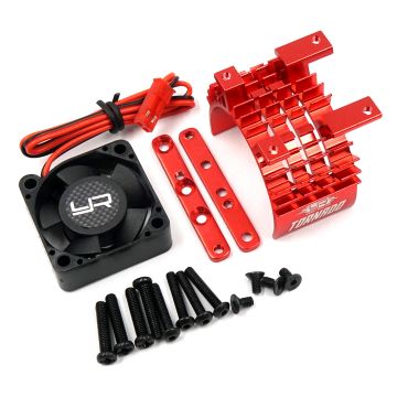Yeah Racing Aluminium 540 & 550 Motor Heat Sink w/Tornado High Speed Fan Red (YA-0653RD)