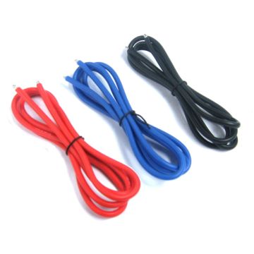 Yeah Racing 16AWG SILVER SILICONE WIRE SET (BK/BU/RD) (WPT-0032)