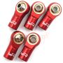 Yeah Racing Aluminium Reversed Thread M3 Rod Ends (5pcs) Red (YA-0572RD)