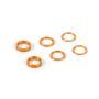 Xray Set Of Alu Shims 6.37X8.4mm (0.5mm, 1.0mm, 2.0mm) - Orange (XR375090-O)