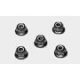 Tamiya 4mm Flange Lock Nuts Red