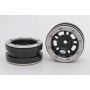 Metsafil Beadlock Wheels PT-Distractor Black/Silver 1.9 (2 pcs)Â  (MT0040BSÂ )