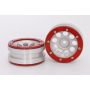 Metsafil Beadlock Wheels PT-Ecohole Silver/Red 1.9 (2 pcs)Â  (MT0050SRÂ )