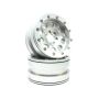 Metsafil Beadlock Wheels PT-REVOLVER silver/silver 2.2 (2) w/o Hub (MT2220SS)