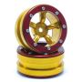 Metsafil Beadlock Wheels PT-Safari Gold/Red 1.9 (2 pcs) (MT0010GOR)