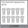 Absima M3*8 Flat Head Self-Tapping Screw Set (10) (AB1230888)