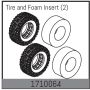 Absima Tire And Foam Insert (2) (AB1710064)