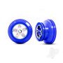Traxxas Wheels, Sct Chrome, Blue Beadlock Style, Dual Profile (2.2' Outer 3.0' Inner) (2) (4Wd Front/Rear, 2Wd Rear Only) (TRX5868A)