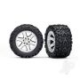 Traxxas Tyres And Chrome Wheels, Assembled / Glued (2.8In) (2 Pcs) (TRX6773R)
