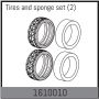 Absima Tires And Sponge Set (2) (AB1610010)