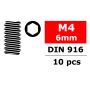 Corally Steel Set Screws M4 X 6mm Hex 10 Pcs (C-3004-40-06)