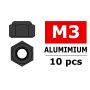 Corally Aluminium Nylstop Nut M3 Gun Metal 10 Pcs (C-3106-30-3)