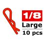Corally Body Clips 45 Bent Large Red 10 Pcs (C-35121)