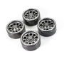 Fastrax Aluminum Beadlock Ten 1.9" Wheels - Titanium (4Pc) (FAST0141T)