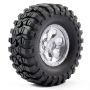 FTX Outback Pre-Mounted 6Hex/Tyre (2) - Chrome (FTX8170C)