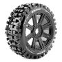 Louise RC B-Ulldoze 1:8 Fr/R R Soft Hex 17mm Spoke Black (L-T324SB)
