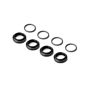 Xray Shock Adj. Nut Alu + O-Ring - Black (4) (XR308040-K)