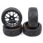 Yeah Racing 1:10 Spec T CS Wheel Offset +3 Black w/ Tire 4pcs (WL-0109)