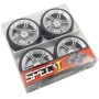 Yeah Racing 1:10 Spec T MS Wheel Offset +3 Silver w/ Tire 4pcs (WL-0104)