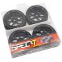 Yeah Racing 1:10 Spec T CS Wheel Offset +3 Black w/ Tire 4pcs (WL-0109)
