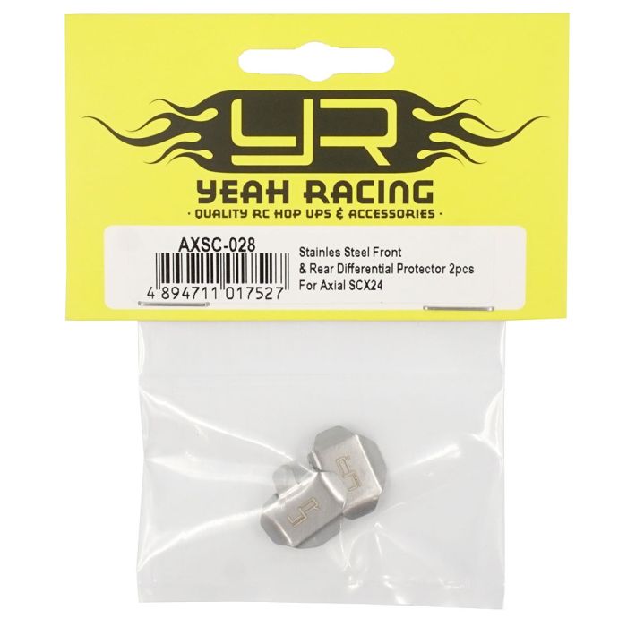 Yeah Racing Stainless Steel Front & Rear Differential Protector 2pcs Axial SCX24 (AXSC-028)