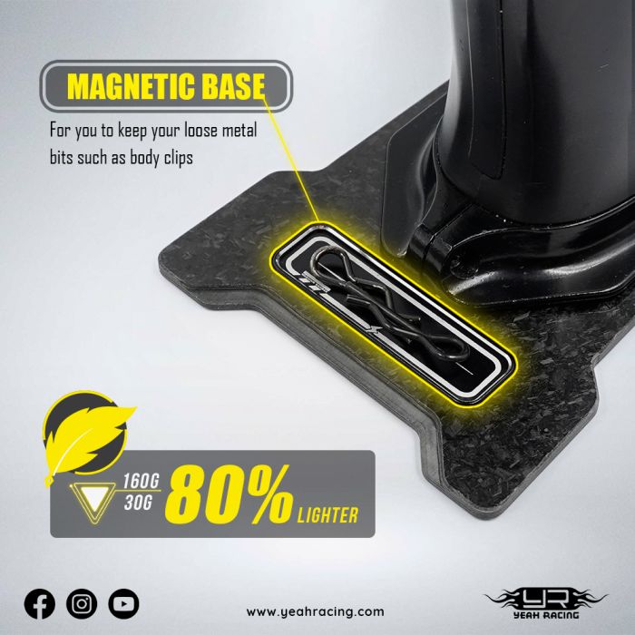 Yeah Racing Graphite Base Plate For Noble NB4 / Pro / Plus (YA-0742BK)