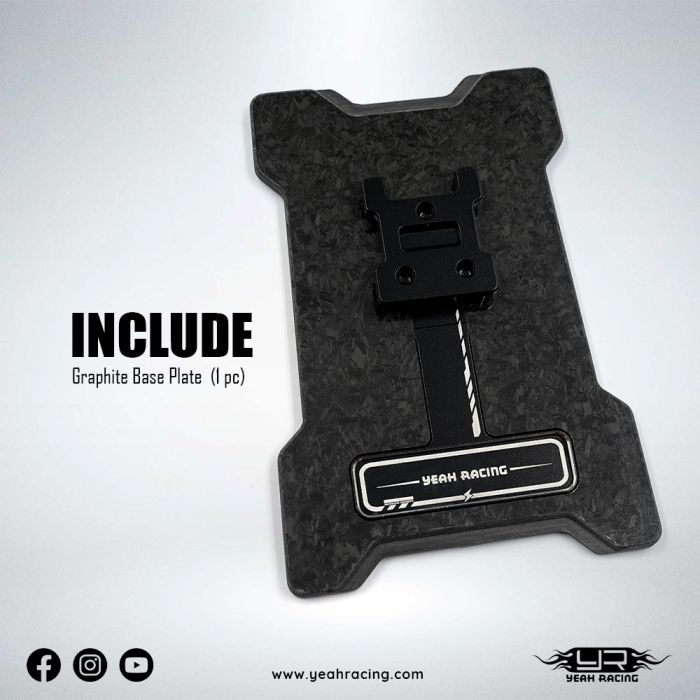 Yeah Racing Graphite Base Plate For Noble NB4 / Pro / Plus (YA-0742BK)