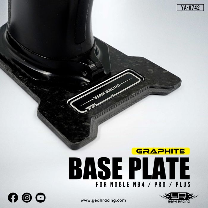 Yeah Racing Graphite Base Plate For Noble NB4 / Pro / Plus (YA-0742BK)