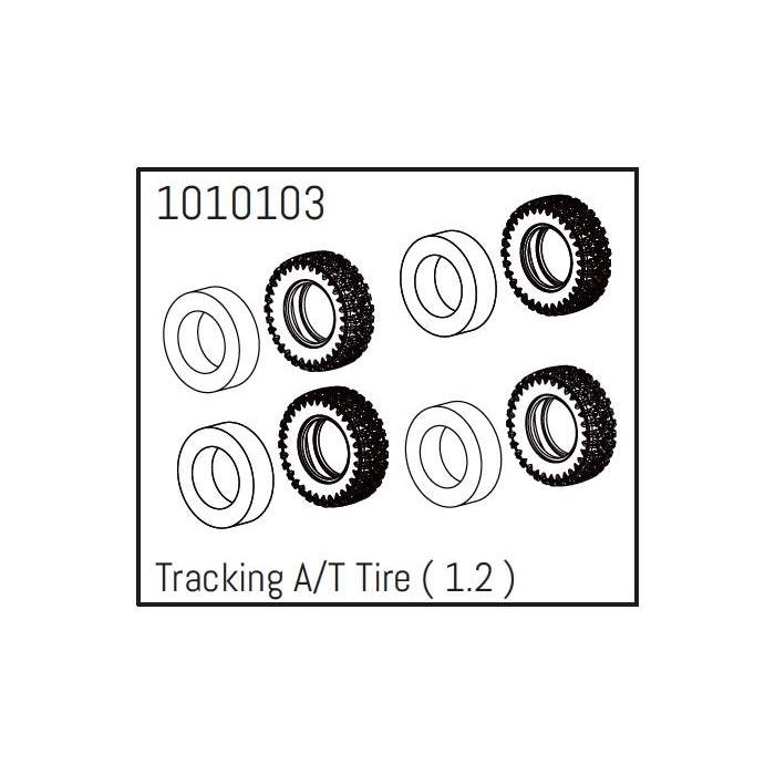 Absima 1.2" Tracking A/T Tire - PRO Crawler 1:18 (4) Absima 1.2" Tracking A/T Tire - PRO Crawler 1:18 (4)
