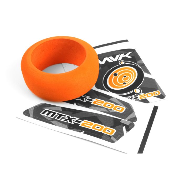 Maverick Transmitter Wheel Foam & Decals (Orange) (MV150553) Maverick Transmitter Wheel Foam & Decals (Orange) (MV150553)