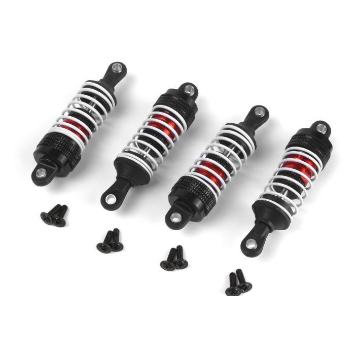 Maverick Aluminum Oil-Filled Shock Absorber Set Red/4Pc (MV150556) Maverick Aluminum Oil-Filled Shock Absorber Set Red/4Pc (MV150556)