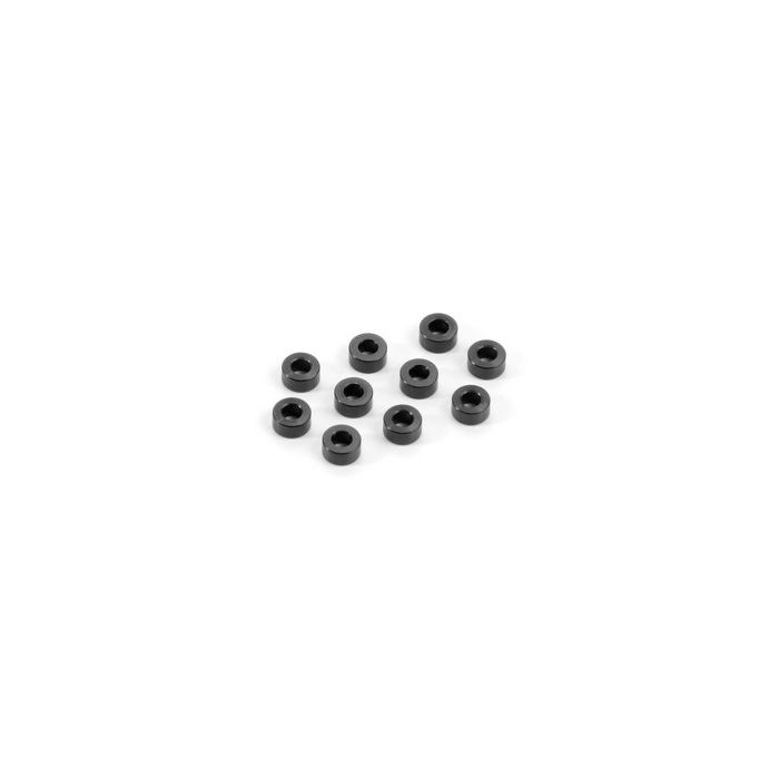 Xray Alu Shim 3X6X3.0mm - Black (10) (XR303125-K)