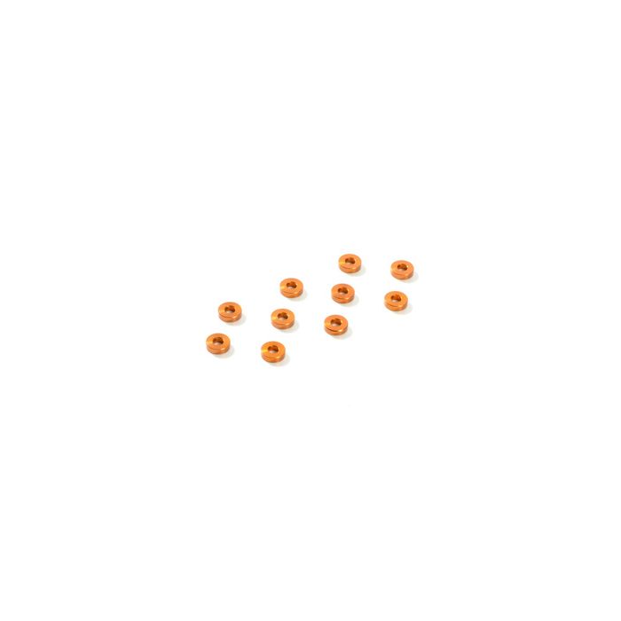 Xray Alu Shim 3X7X2.0mm - Orange (10) (XR303138-O)