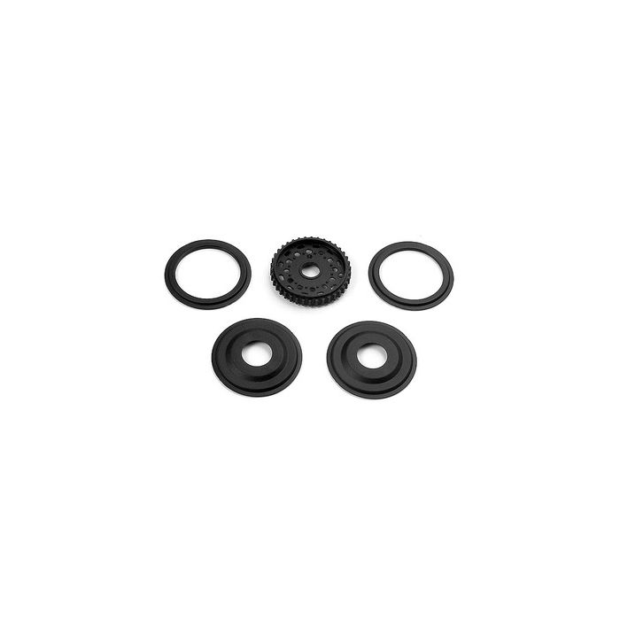 Xray Diff Pulley 38T With Labyrinth Dust Covers (XR305058) Xray Diff Pulley 38T With Labyrinth Dust Covers (XR305058)