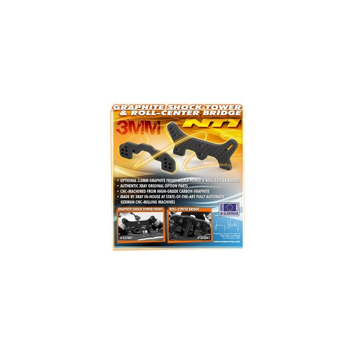 Xray Graphite Shock Tower Front 3.0mm (XR332081)