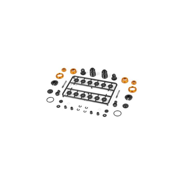 Xray Alu Shock Absorber-Set - Low Profile - Orange (2) (XR338000-O) Xray Alu Shock Absorber-Set - Low Profile - Orange (2) (XR338000-O)
