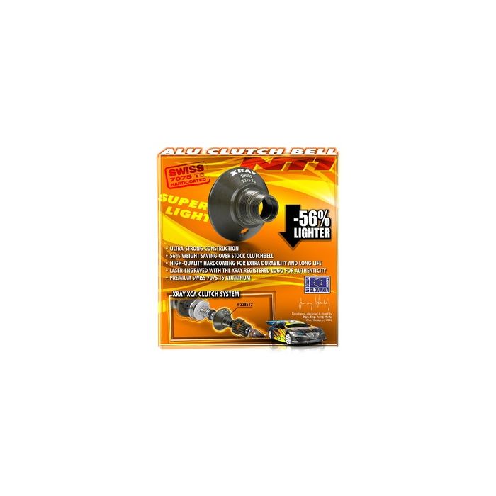 Xray Alu Clutch Bell - Swiss 7075 T6 (7mm) - Hard Coated (XR338512) Xray Alu Clutch Bell - Swiss 7075 T6 (7mm) - Hard Coated (XR338512)