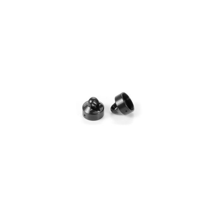 Xray XB8 Alu Shock Cap Nut - Swiss 7075 T6 - Black Coated (2) (XR358053)